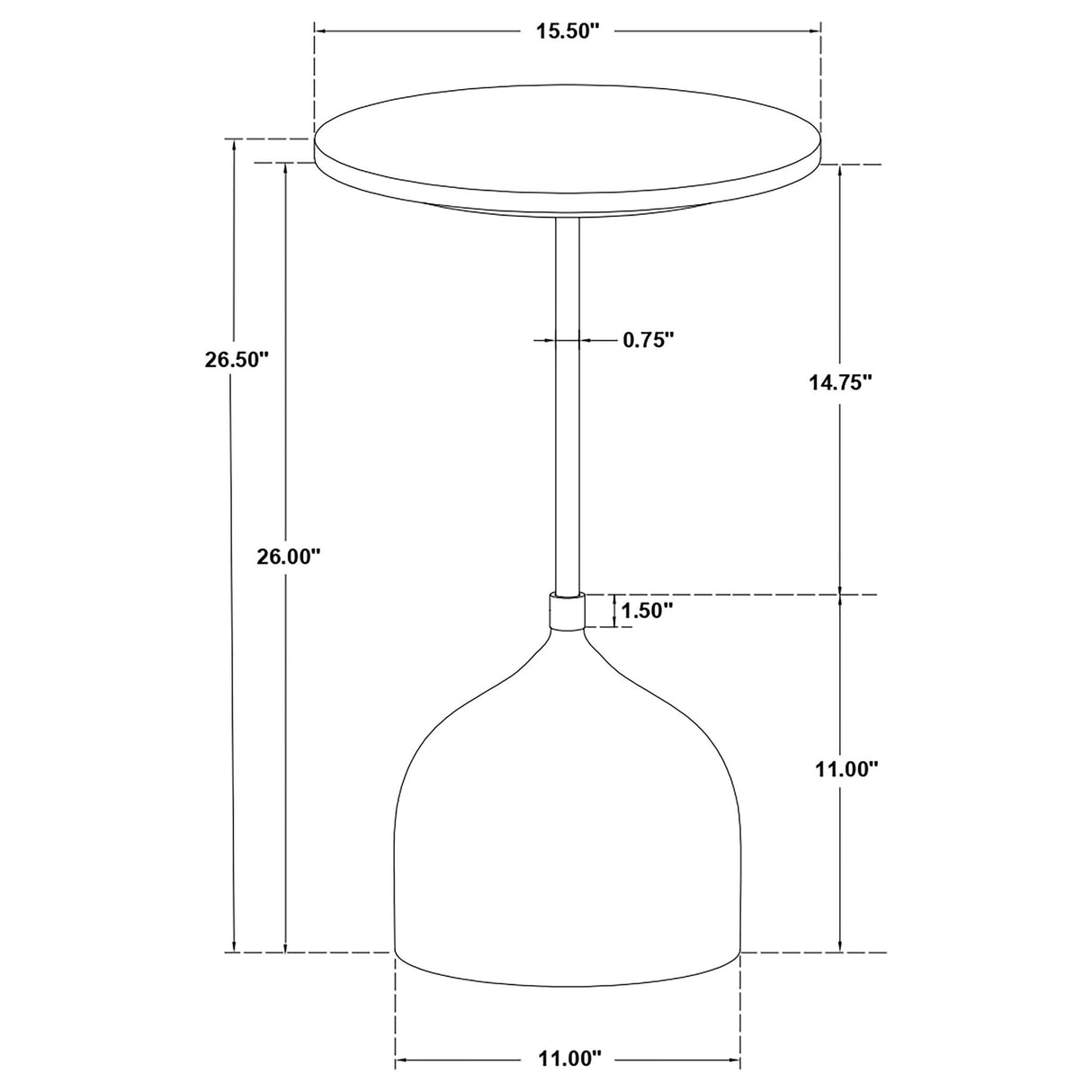 Emporia - Round Side Table - Peach