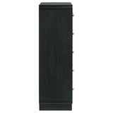 Burton - 5 Drawer Chest Of Drawers - Black