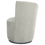 Nueva Velvet Swivel Accent Chair with Curved Backrest, Dove Grey
