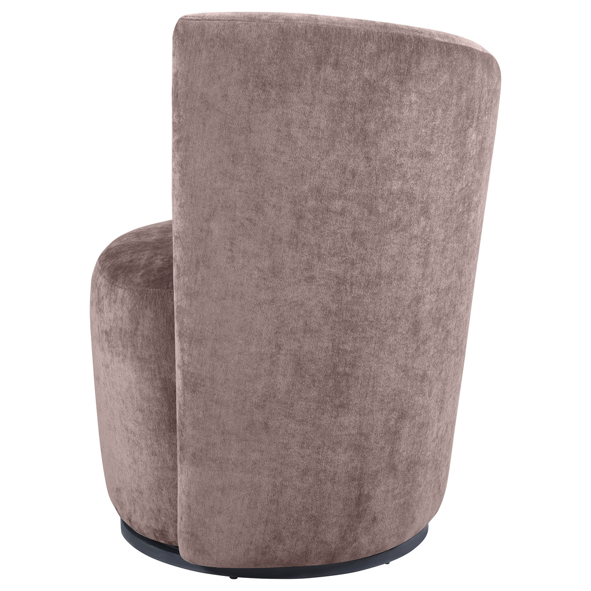 Nueva Blush Velvet Upholstered Swivel Chair with Curved Backrest