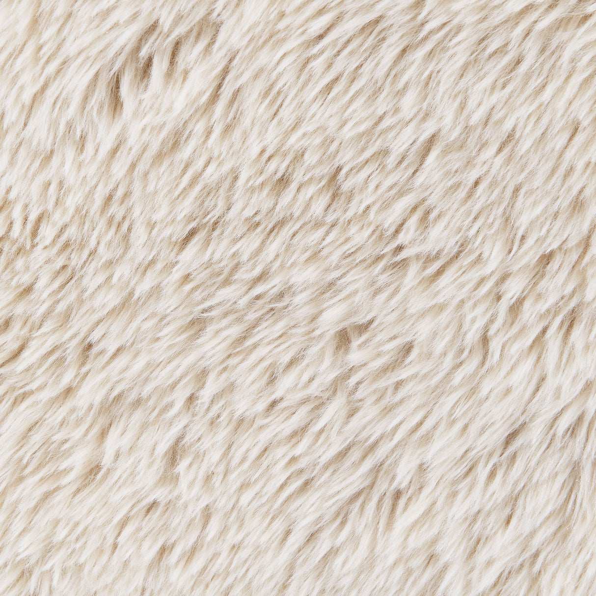 Fitzroy Faux Fur Accent Chair with Solid Wood Arms, Latte