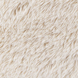 Fitzroy Faux Fur Accent Chair with Solid Wood Arms, Latte
