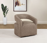 Westhill Boucle Swivel Accent Chair in Rocky Road