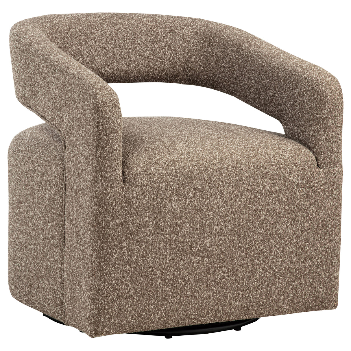Westhill Boucle Swivel Accent Chair in Rocky Road