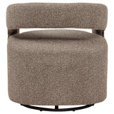 Westhill Boucle Swivel Accent Chair in Rocky Road