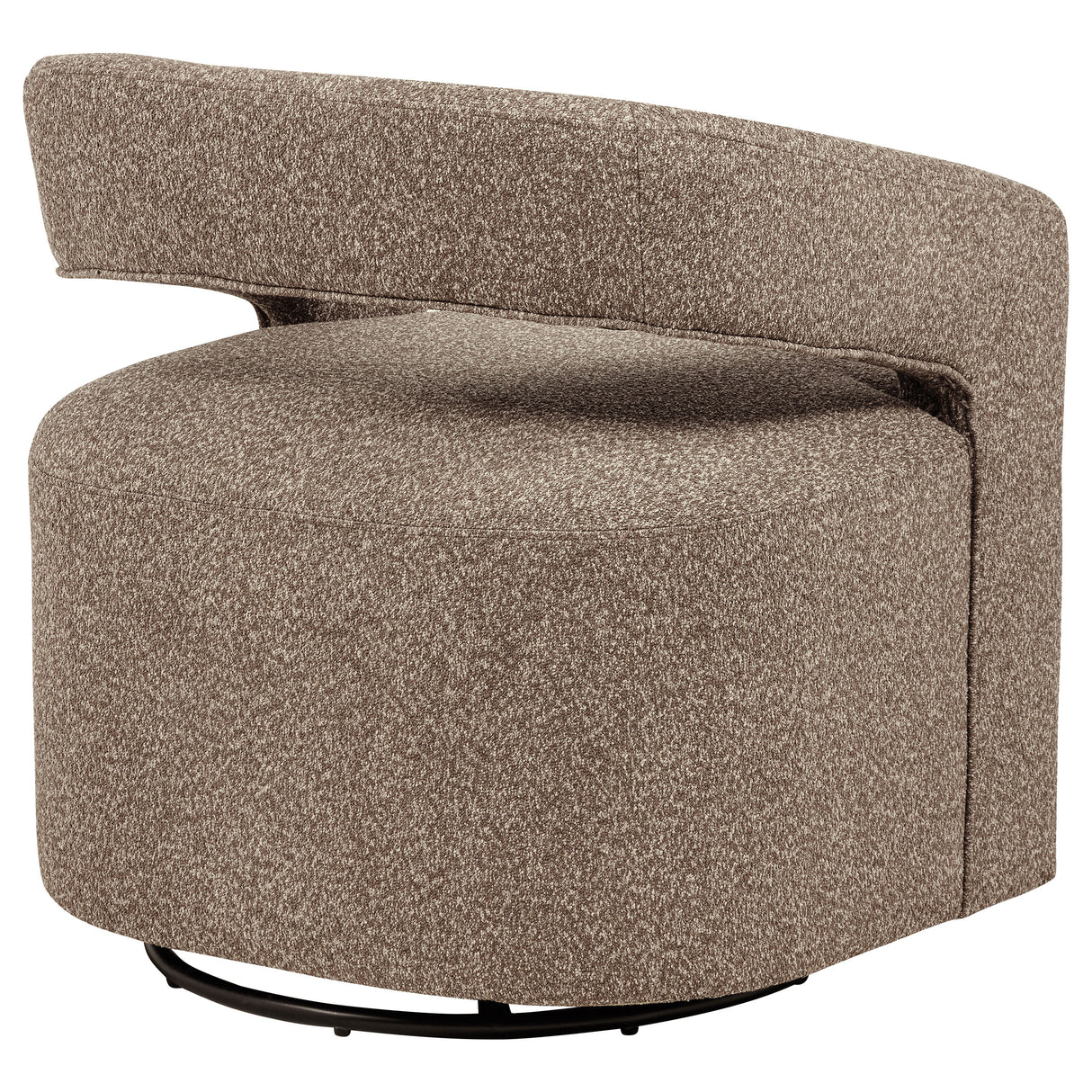 Westhill Boucle Swivel Accent Chair in Rocky Road