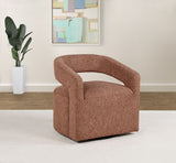 Westhill Berry Boucle Swivel Accent Chair
