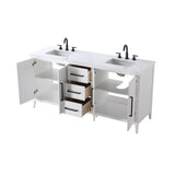 Elegant Lighting Millie Free Standing Vanity Set - White