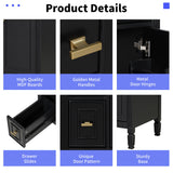 Modern Bathroom Vanity With Sink, Flip Drawer, 2 Drawers, Adjustable Shelf