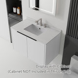 Basin Sink, 0.6" Ultra Thin Profile, Triple Faucet Holes