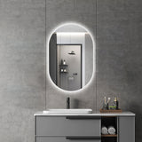 Smart Wall Mounted LED Touch Screen Mirror With Anti-Fog Function And Adjustable Lighting