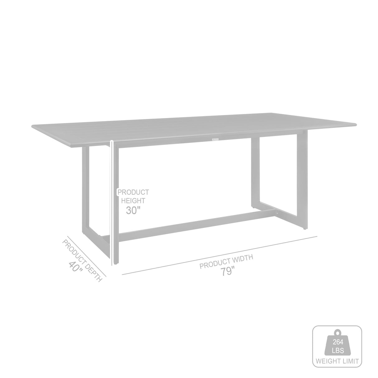 Cayman - Outdoor Patio Dining Table In Aluminum