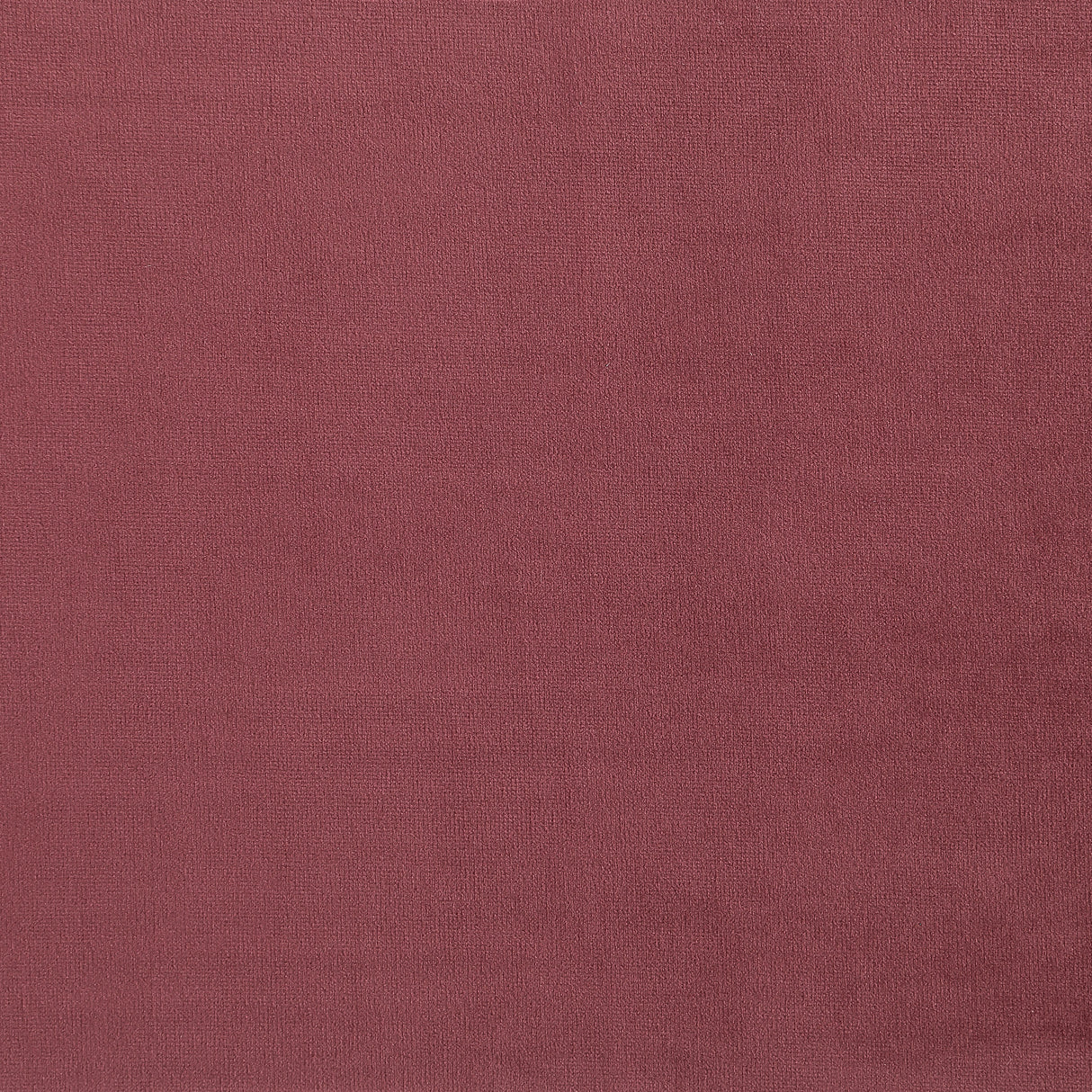 Sora Round Velvet Ottoman in Berry with Gold Band