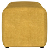 Mustard Yellow Tufted Fabric Upholstered Accent Bench