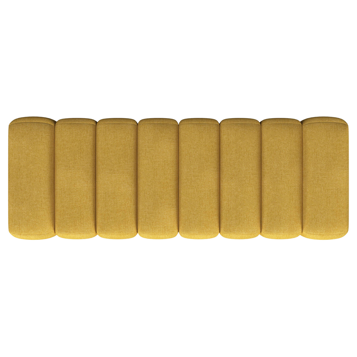 Mustard Yellow Tufted Fabric Upholstered Accent Bench