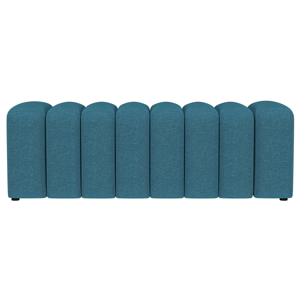 Peacock Blue Tufted Fabric Upholstered Accent Bench