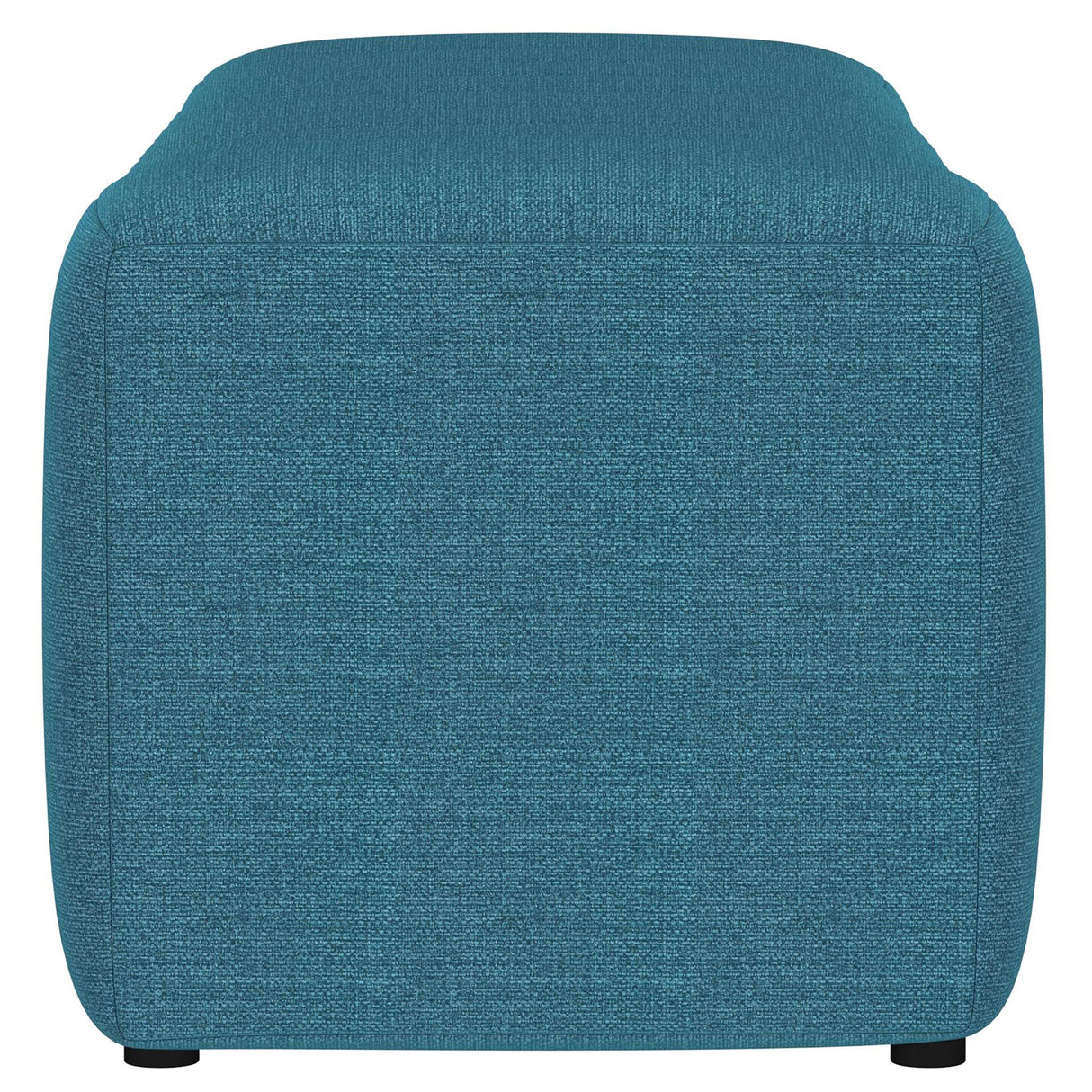 Peacock Blue Tufted Fabric Upholstered Accent Bench