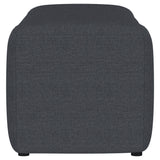 Charcoal Fabric Tufted Accent Bench with Undulating Silhouette
