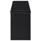 Arrington Storage Bench in Black Faux Leather