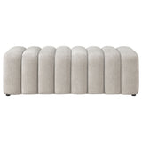 Summer Chenille Channel Accent Bench in Beige