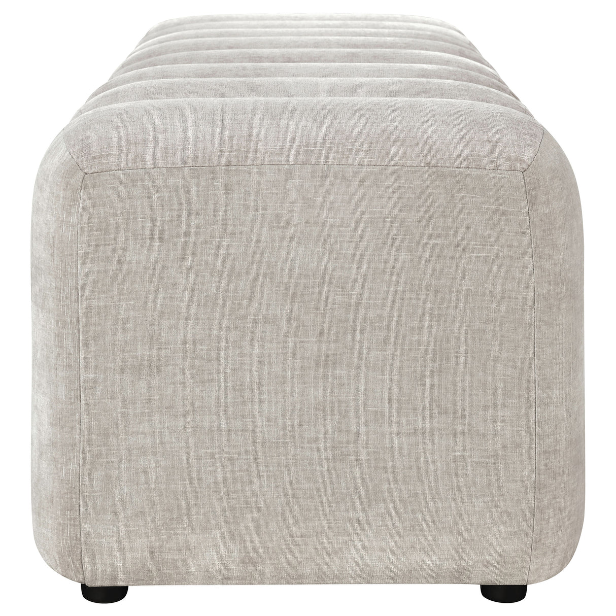 Summer Chenille Channel Accent Bench in Beige