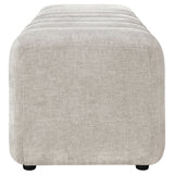 Summer Chenille Channel Accent Bench in Beige