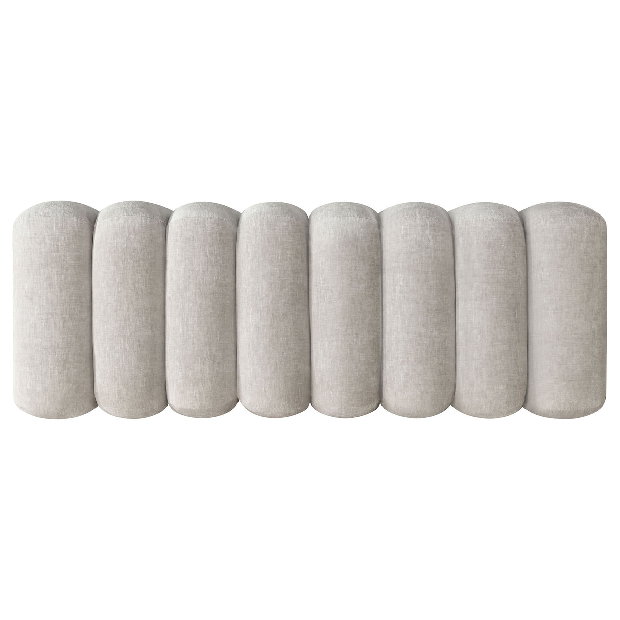 Summer Chenille Channel Accent Bench in Beige