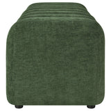 Green Chenille Channel Tufted Accent Bench