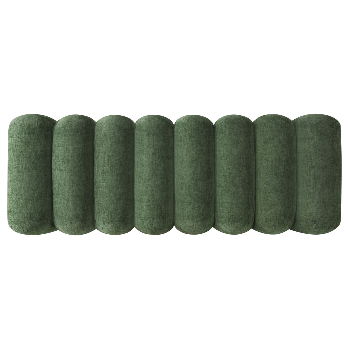 Green Chenille Channel Tufted Accent Bench