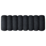 Black Chenille Channel Tufted Accent Bench