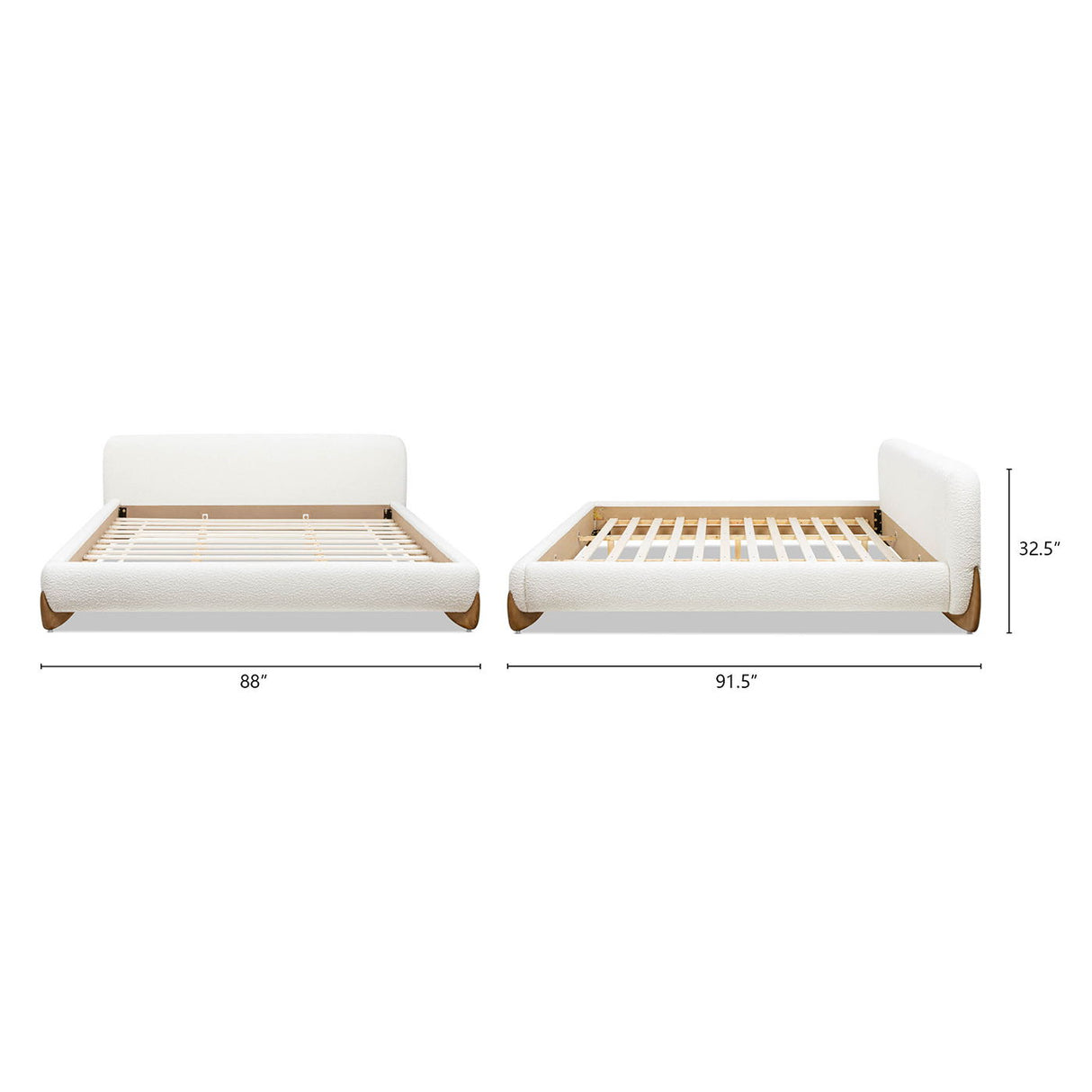 Alpine - Puffy Modern Platform Bed