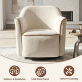 360° Swivel Accent Chair With Flared Arms