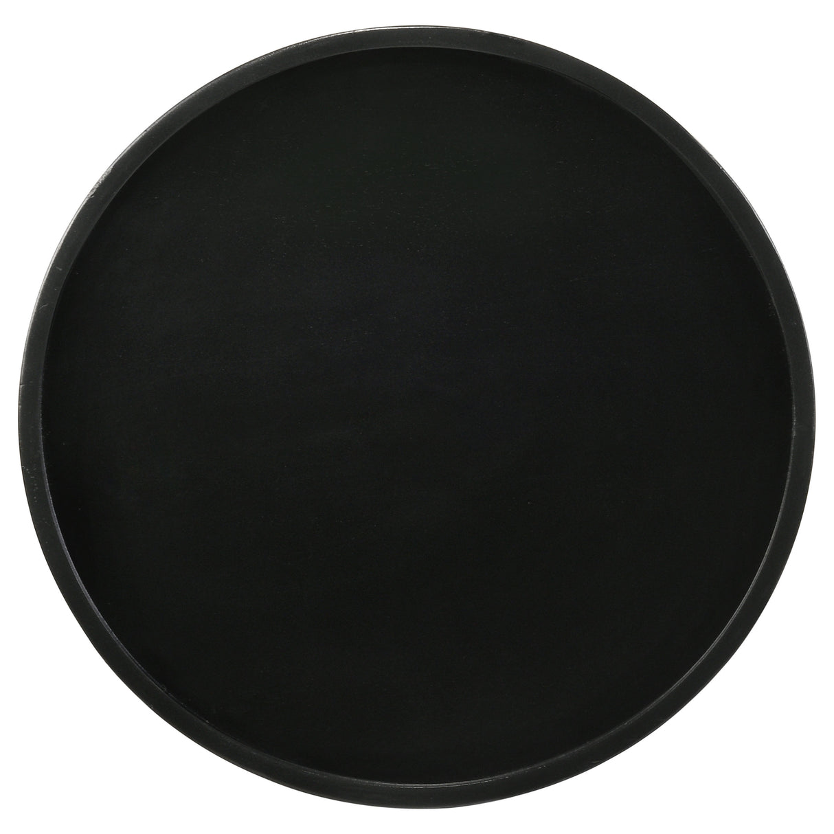 Ixia Round Solid Mango Wood Accent Side Table, Black Stain