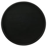 Ixia Round Solid Mango Wood Accent Side Table, Black Stain