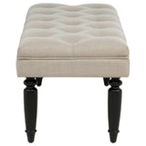 Marsha 52" Latte Button-Tufted Upholstered Accent Bench