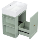 Modern Bathroom Vanity With Sink, Storage Cabinet, Drawer & Side Shelf