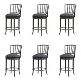 Vince - Commercial Grade Steel Frame Faux Leather Upholstered Swivel Counter Height Barstool