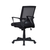 Ergonomic Height Adjustable Office Chair With Armrest - Black