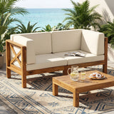 Brava - X Back Loveseat - Beige