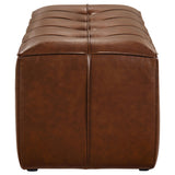 Farrell Brown Leatherette Upholstered Bench