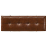 Farrell Brown Leatherette Upholstered Bench