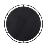 Theodor - Mirror With Industrial Design Round Mirror With Metal Frame For Wall Decor & Entryway Console Lean Against Wall - Black - Wall Mirrors - Alpine Outlets
