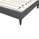 Bed With Channel Tufted Adjustable Headboard