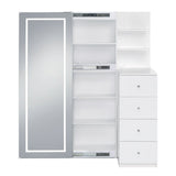 Vancouver - Floor Mirror With Storage - White
