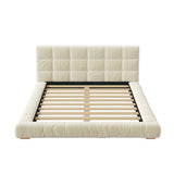 Upholstered Platform Bed Frame With Tufted Headboard