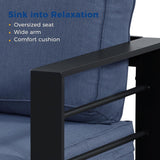 All-Weather Patio Loveseat With Thick Cushions