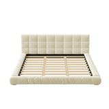 Upholstered Platform Bed Frame With Tufted Headboard