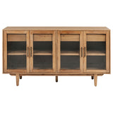 4 Door Sideboard With Dual Drawers - Natural
