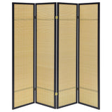 Sensei - 4 Panel Bamboo Room Divider Folding Screen - Natural