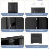 Multi Functional Corner Cabinet With Adjustable Shelves And 2 Doors